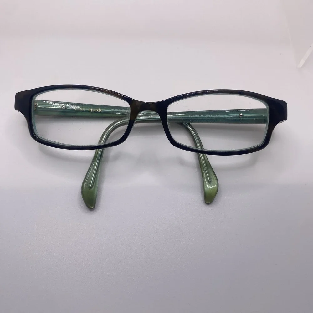 Kate Spade Eyeglasses Women FRAMES ONLY Elisabeth OJey 130 Black Teal Green 621